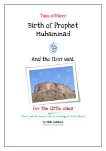 Tales of Mercy  Birth of Prophet Muhammad  And the First Wahi.