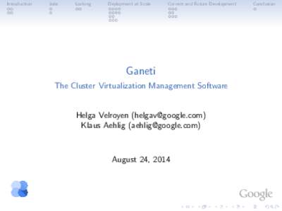 Fault-tolerant computer systems / DRBD / Computer cluster / Ganeti / Computing / System software / Parallel computing