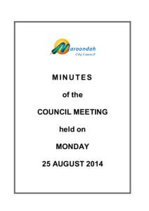 Minutes of Ordinary Council Meeting - 25 August 2014
