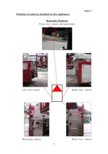 Annex 1 Positions of cameras installed on fire appliances Hydraulic Platform Front-view camera and mainframe  Left-side camera