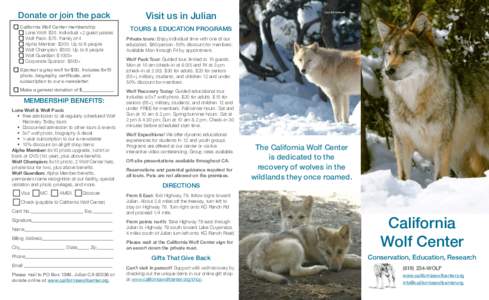 California Wolf Center / Subspecies of Canis lupus / Gray wolf / Mexican wolf / OR-7 / Wolf / Gray Wolves / Canid hybrids / Wolf Haven International