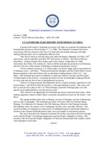 National Lieutenant Governors Association / Barbara Lawton / Politics of the United States