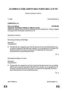 ASAMBLEA PARLAMENTARIA PARITARIA ACP-UE Comisión de Asuntos Políticos[removed]AP[removed]AM1-24