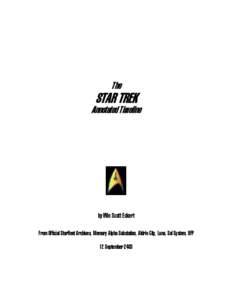 The  STAR TREK Annotated Timeline