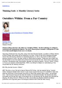 mnartists.org | Outsiders Within: From a Far Country[removed]58 mnartists.org