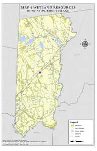 MAP 4 WETLAND RESOURCES HOPKINTON, RHODE ISLAND VOLUNTOWN, CT  EXETER