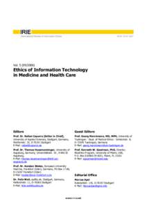 IRIE  International Review of Information Ethics ISSN