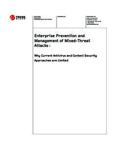 WHITE PAPER TREND MICRO™ ENTERPRISE PROTECTION STRATEGY™ DECEMBER 2002