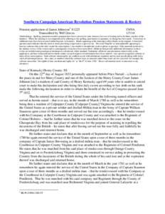 Southern Campaign American Revolution Pension Statements & Rosters Pension application of James Johnston1 S1225 Transcribed by Will Graves f34VA[removed]