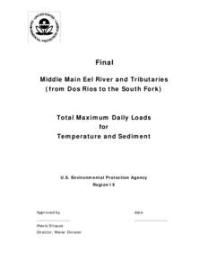 Final TMDL - Middle Main Eel River and Tributaries