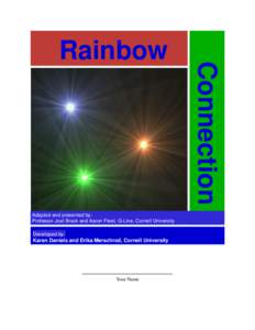 Adapted and presented by: Professor Joel Brock and Aaron Fleet, G-Line, Cornell University Developed by: Karen Daniels and Erika Merschrod, Cornell University  Karen Daniels and Erika Merschrod, Cornell University