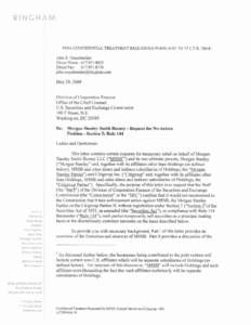 No-Action Request: Morgan Stanley Smith Barney LLC