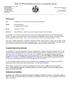 State of Wisconsin �vernment Accountability Board