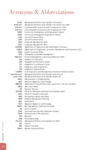 Acronyms & Abbreviations  Annual Report 2010 | [removed]ATSIC