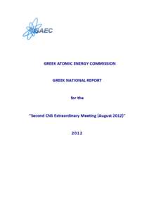 GREEK ATOMIC ENERGY COMMISSION  GREEK NATIONAL REPORT for the