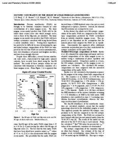 Lunar science / Igneous petrology / Anorthosite / Cumulate rock / Lunar magma ocean / Moon / Magma / KREEP / Fractional crystallization / Petrology / Igneous rocks / Geology