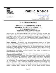 Public Notice In Reply Refer to: Craig Martin [removed] Programs/Project Management Division Date: December 14, 2012