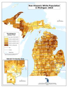 Non-Hispanic White Population in Michigan: 2010 KEWEENAW HOUGHTON