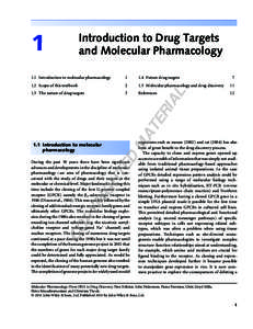 Introduction to Drug Targets and Molecular Pharmacology 1  1