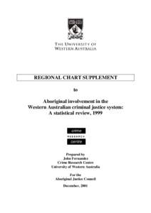 REGIONAL CHART SUPPLEMENT to Aboriginal involvement in the Western Australian criminal justice system: A statistical review, 1999