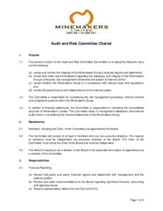 Microsoft Word[removed]Audit and Risk Committee Charter 2010.docx