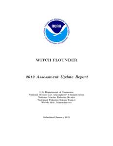 WITCH FLOUNDER[removed]Assessment Update Report U.S. Department of Commerce National Oceanic and Atmospheric Administration