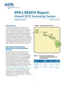 EPA’s BEACH Report:  Hawaii 2012 Swimming Season September 2013	  Introduction