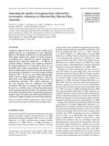 Environmental Conservation 37 (1): 83–89 © Foundation for Environmental Conservation[removed]Assessing the quality of seagrass data collected by community volunteers in Moreton Bay Marine Park, Australia