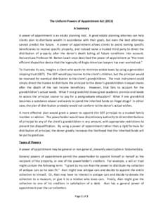 Legal professions / Common law / Power of appointment / Inheritance / Legal terms / Trust law / Hague Trust Convention / Fiduciary / Discretionary trust / Law / Civil law / Equity