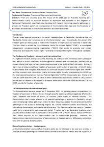 Activism / Ethics / Cambodian Center for Human Rights / Ou Virak / Demonstration / Freedom of assembly / Freedom of expression / International Covenant on Civil and Political Rights / Universal Declaration of Human Rights / Human rights / Human rights instruments / Human rights in Cambodia