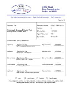 ORAU TEAM Dose Reconstruction Project for NIOSH Oak Ridge Associated Universities I Dade Moeller & Associates I MJW Corporation Page 1 of 59