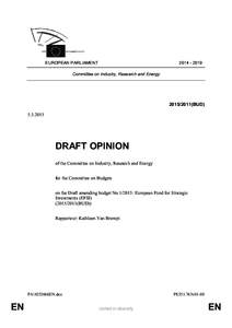 EUROPEAN PARLIAMENT[removed]Committee on Industry, Research and Energy