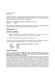 Geography of California / San Joaquin Valley / Central Valley Project / South San Joaquin Irrigation District / KUIL / San Joaquin River / Stanislaus River / Lake Tulloch / San Joaquin County /  California / Modesto /  California / New Melones Lake / San Joaquin