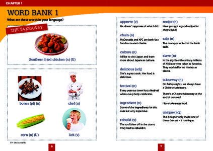 CHAPTER 1  WORD BANK 1 What are these words in your language?  AWAY