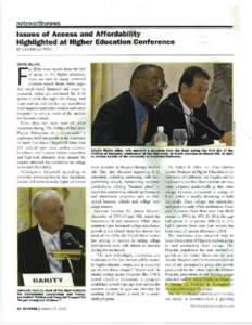 news Issues of Access and Affordability Highlighted at Higher Education Conference BY ELEANOR LEE YATES  CHAPEL HILL, N.C.