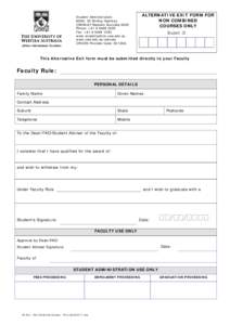 Microsoft Word - Alt-Exit - Non Combined Courses - Form @ doc