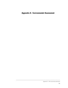 Appendix A: Environmental Assessment  Appendix A / Environmental Assessment 101  Contents