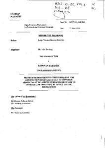 Prosecution Motion to Strike Request for Designation of Single Judge To Consider Appointment of Amicus Curiae prosecutor to Investigate Contempt by Office of the Prosecutor