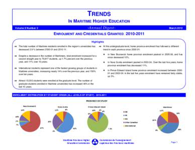 TRENDS IN MARITIME HIGHER EDUCATION -Annual Digest- Volume 9 Number 2