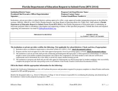 Intent to Submit Form (ITP ISF-2015)
