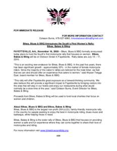Bikes Babes & Bling Press Release[removed]