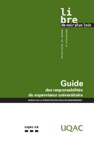 à Chicoutimi  Université du Québec Guide