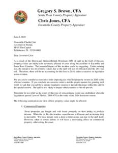Gregory S. Brown, CFA Santa Rosa County Property Appraiser Chris Jones, CFA Escambia County Property Appraiser