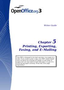 Writer Guide  5 Chapter Printing, Exporting,