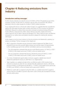 Chapter 4: Reducing emissions from industry Introduction and key messages In 2012, industry directly accounted for around 152 MtCO2 (27%) of UK greenhouse gas (GHG) emissions, of which 116 Mt were CO2 emissions. Industry