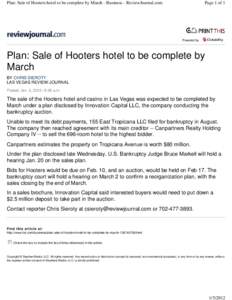 Nevada / Las Vegas Strip / Economy of the United States / Hooters Casino Hotel / Erotica / Hooters / Tropicana Avenue
