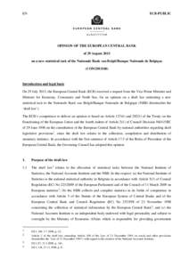 Microsoft Word - EN Opinion CON_2013_68 BE on a draft law entrusting new statistical task to the NBB.doc