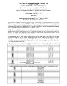 TSRA EXPORT UPDATE- The following is an update for exports from the United States to the Republic of Cuba relating to the Trad