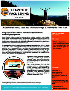 Vol. 19 :: Spring[removed]leave the pack behind Clinic Bulletin