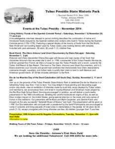 Apache Wars / Tubac Presidio State Historic Park / Larcena Pennington Page / Tubac /  Arizona / Otero / Presidio / Juan Bautista de Anza / Santa Cruz River / Geography of Arizona / Arizona / Geography of the United States
